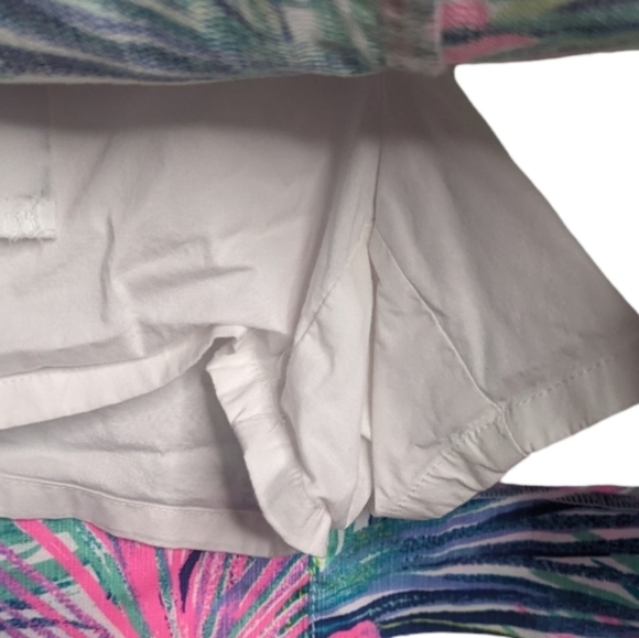 LILLY PULITZER MULTI SCARLET MACAW PRINT NICKI Cotton Flat Front Skort Size OO - Picture 11 of 15